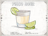Bella Frye Pisco Sour Cocktail Recipe Wall Art - Beverage Artwork
