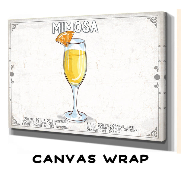 Bella Frye Mimosa Cocktail Recipe Wall Art - Beverage Artwork