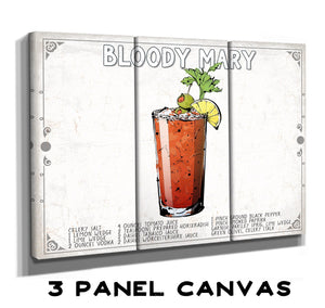 Bella Frye Bloody Mary Cocktail Recipe Wall Art - Beverage Artwork