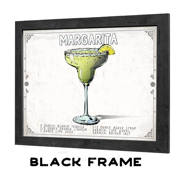 Bella Frye Margarita Cocktail Recipe Wall Art - Beverage Artwork