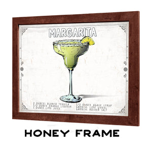 Bella Frye Margarita Cocktail Recipe Wall Art - Beverage Artwork