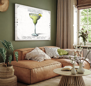 Bella Frye Margarita Cocktail Recipe Wall Art - Beverage Artwork