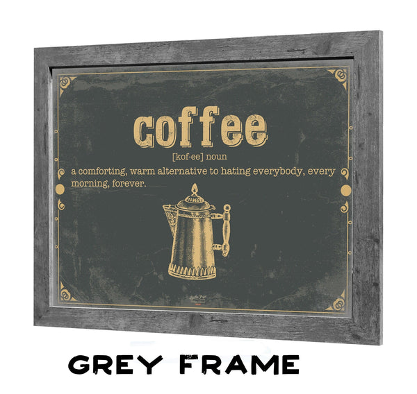 Bella Frye Coffee Word Definition Wall Art - Gift for Coffee Dictionary Artwork