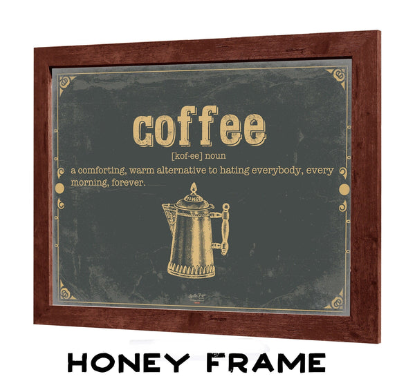 Bella Frye Coffee Word Definition Wall Art - Gift for Coffee Dictionary Artwork