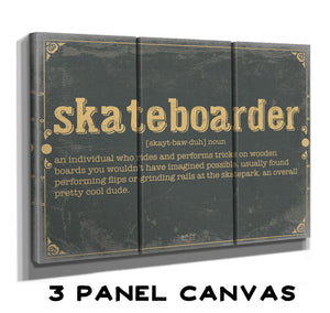 Bella Frye Skateboarder Word Definition Wall Art - Gift for Skateboarder Dictionary Artwork