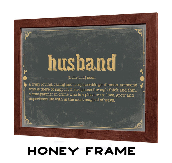 Bella Frye Husband Word Definition Wall Art - Gift for Husband Dictionary Artwork