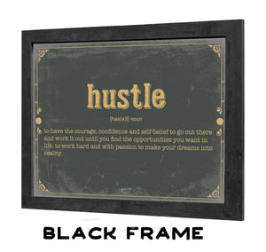 Bella Frye Hustle Word Definition Wall Art - Gift for Hustle Dictionary Artwork