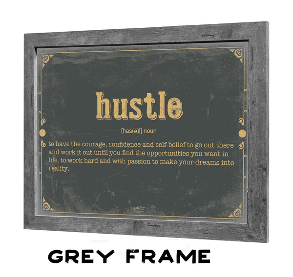 Bella Frye Hustle Word Definition Wall Art - Gift for Hustle Dictionary Artwork