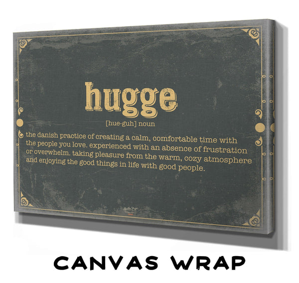 Bella Frye Hugge Word Definition Wall Art - Gift for Hugge Dictionary Artwork