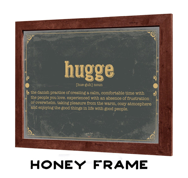 Bella Frye Hugge Word Definition Wall Art - Gift for Hugge Dictionary Artwork