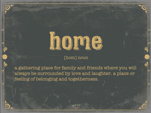 Bella Frye Home Word Definition Wall Art - Gift for Home Dictionary Artwork