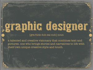 Bella Frye Graphic Designer Word Definition Wall Art - Gift for Graphic Designer Dictionary Artwork