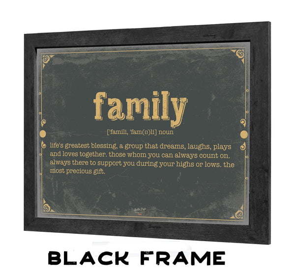 Bella Frye Family Word Definition Wall Art - Gift for Family Dictionary Artwork