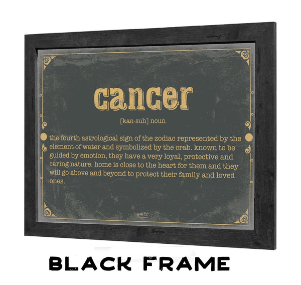 Bella Frye Cancer Word Definition Wall Art - Gift for Cancer Dictionary Artwork