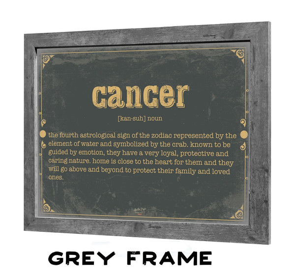 Bella Frye Cancer Word Definition Wall Art - Gift for Cancer Dictionary Artwork