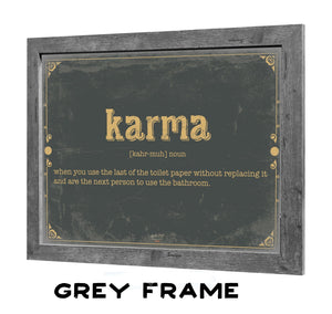 Bella Frye Karma Word Definition Wall Art - Gift for Karma Dictionary Artwork