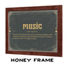Bella Frye Music Word Definition Wall Art - Gift for Music Dictionary Artwork