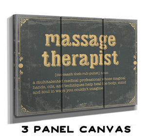 Bella Frye Massage Therapists Word Definition Wall Art - Gift for Massage Therapists Dictionary Artwork