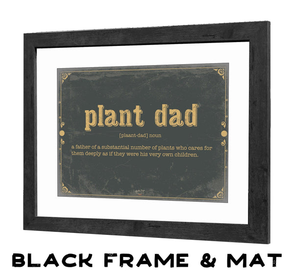 Bella Frye Plant Dad Word Definition Wall Art - Gift for Plant Dad Dictionary Artwork