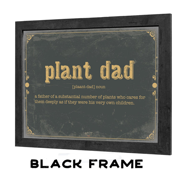 Bella Frye Plant Dad Word Definition Wall Art - Gift for Plant Dad Dictionary Artwork