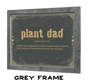 Bella Frye Plant Dad Word Definition Wall Art - Gift for Plant Dad Dictionary Artwork