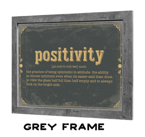 Bella Frye Positivity Word Definition Wall Art - Gift for Positivity Dictionary Artwork