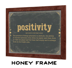 Bella Frye Positivity Word Definition Wall Art - Gift for Positivity Dictionary Artwork