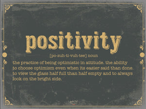 Bella Frye Positivity Word Definition Wall Art - Gift for Positivity Dictionary Artwork