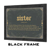 Bella Frye Sister Word Definition Wall Art - Gift for Sister Dictionary Artwork