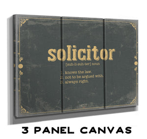 Bella Frye Solicitor Word Definition Wall Art - Gift for Solicitor Dictionary Artwork