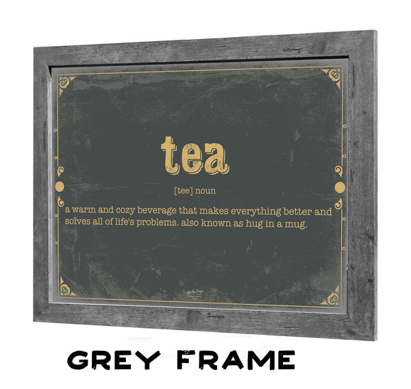 Bella Frye Tea Word Definition Wall Art - Gift for Tea Dictionary Artwork