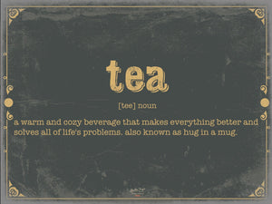 Bella Frye Tea Word Definition Wall Art - Gift for Tea Dictionary Artwork