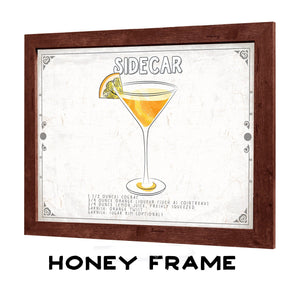 Bella Frye Sidecar Cocktail Recipe Wall Art - Beverage Artwork