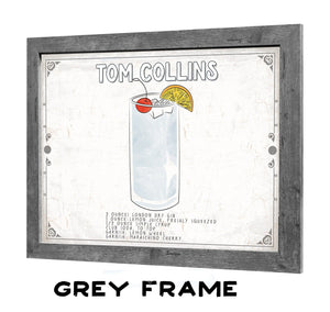 Bella Frye Tom Collins Cocktail Recipe Wall Art - Beverage Artwork