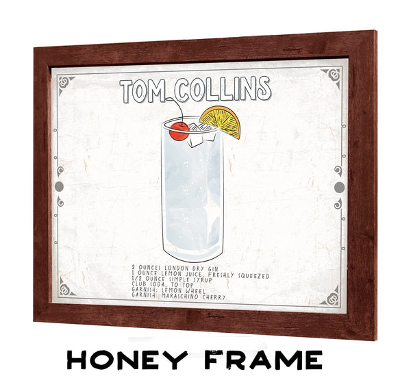 Bella Frye Tom Collins Cocktail Recipe Wall Art - Beverage Artwork