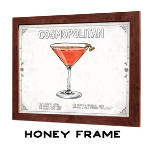 Bella Frye Cosmopolitan Cocktail Recipe Wall Art - Beverage Artwork