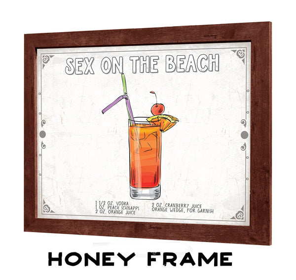 Bella Frye Sex on the Beach Cocktail Recipe Wall Art - Beverage Artwork