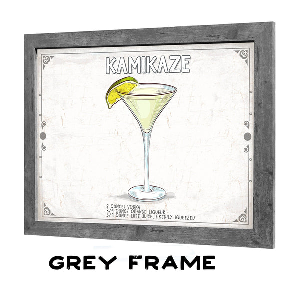 Bella Frye Kamikaze Cocktail Recipe Wall Art - Beverage Artwork