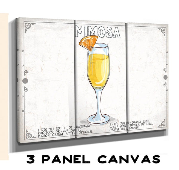 Bella Frye Mimosa Cocktail Recipe Wall Art - Beverage Artwork