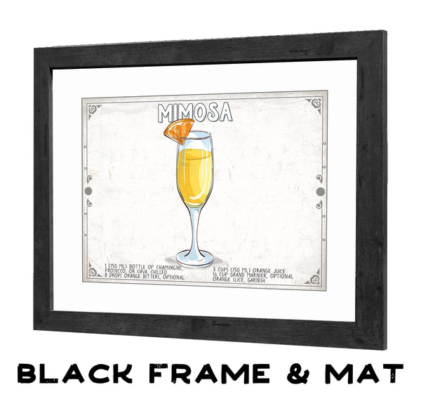 Bella Frye Mimosa Cocktail Recipe Wall Art - Beverage Artwork