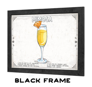 Bella Frye Mimosa Cocktail Recipe Wall Art - Beverage Artwork