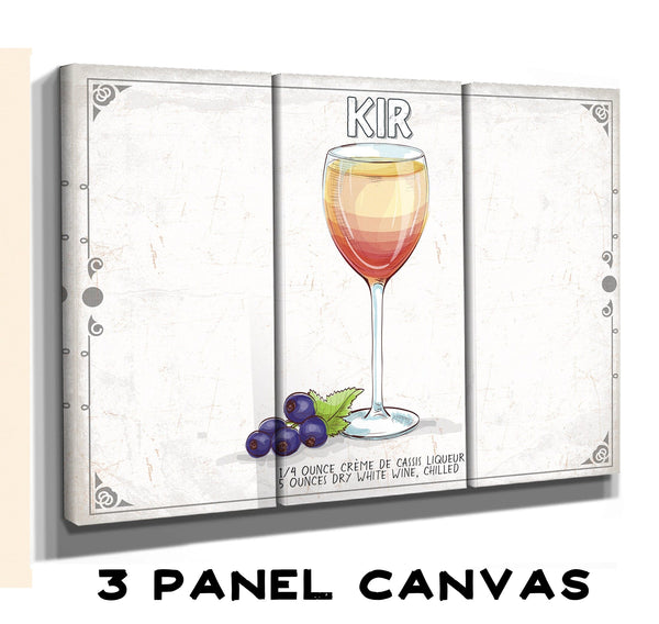 Bella Frye Kir Cocktail Recipe Wall Art - Beverage Artwork