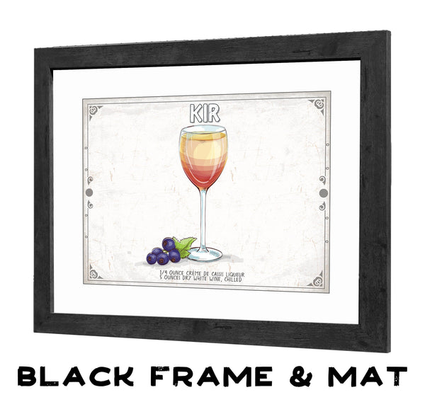 Bella Frye Kir Cocktail Recipe Wall Art - Beverage Artwork