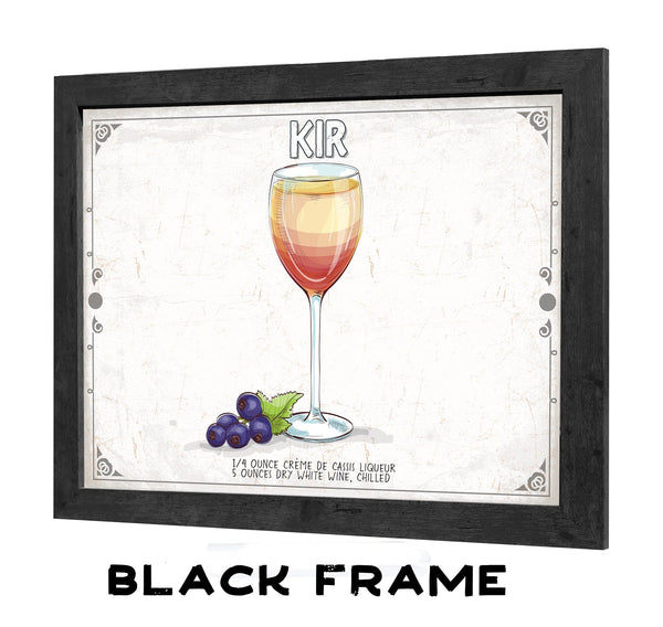 Bella Frye Kir Cocktail Recipe Wall Art - Beverage Artwork