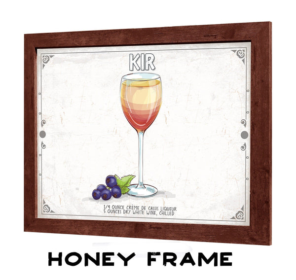 Bella Frye Kir Cocktail Recipe Wall Art - Beverage Artwork