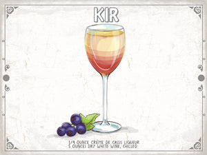 Bella Frye Kir Cocktail Recipe Wall Art - Beverage Artwork