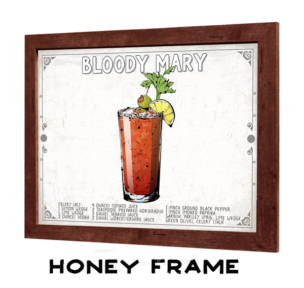 Bella Frye Bloody Mary Cocktail Recipe Wall Art - Beverage Artwork