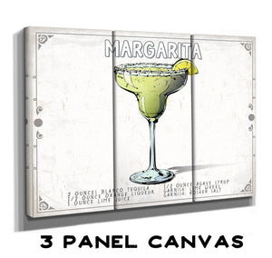 Bella Frye Margarita Cocktail Recipe Wall Art - Beverage Artwork