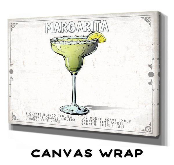 Bella Frye Margarita Cocktail Recipe Wall Art - Beverage Artwork