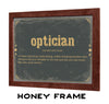 Bella Frye Optician Word Definition Wall Art - Gift for Optician Dictionary Artwork